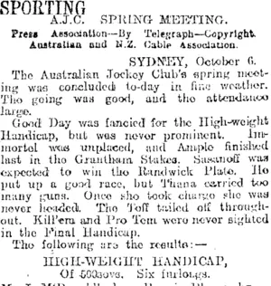 SPORTING. (Otago Daily Times 8-10-1917)
