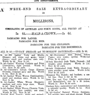 Page 6 Advertisements Column 2 (Otago Daily Times 9-11-1917)