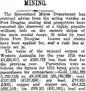 MINING. (Otago Daily Times 4-12-1917)