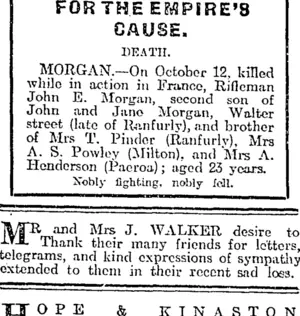 Page 4 Advertisements Column 3 (Otago Daily Times 19-3-1918)