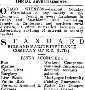 Page 8 Advertisements Column 2 (Otago Daily Times 20-6-1918)