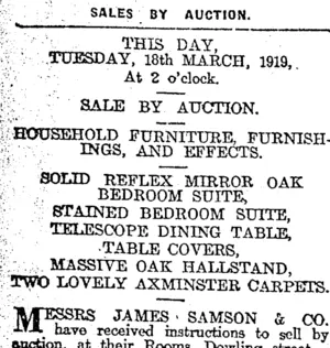 Page 10 Advertisements Column 1 (Otago Daily Times 18-3-1919)