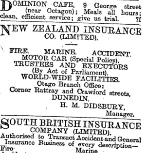 Page 7 Advertisements Column 5 (Otago Daily Times 7-4-1919)