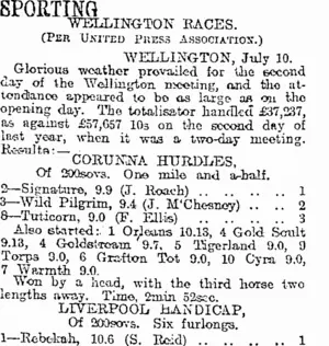 SPORTING (Otago Daily Times 11-7-1919)