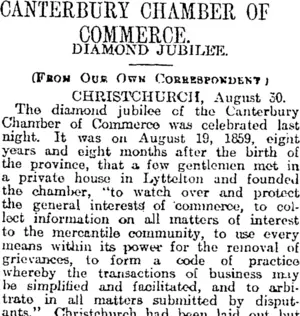CANTERBURY CHAMBER OF COMMERCE. (Otago Daily Times 1-9-1919)