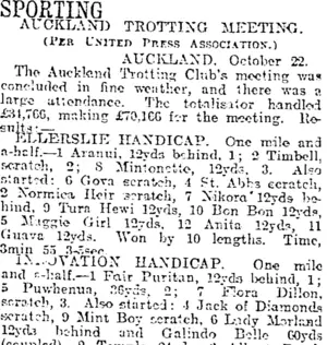 SPORTING (Otago Daily Times 23-10-1919)