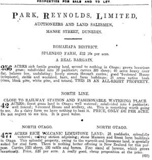 Page 10 Advertisements Column 3 (Otago Daily Times 18-11-1919)