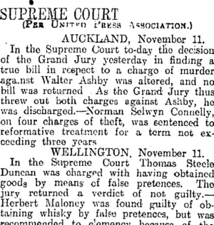 SUPREME COURT (Otago Daily Times 12-11-1919)