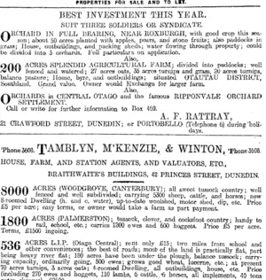 Page 14 Advertisements Column 4 (Otago Daily Times 27-12-1919)