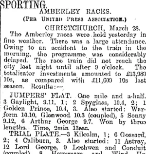 SPORTING. (Otago Daily Times 29-3-1920)