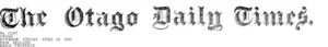 Masthead (Otago Daily Times 23-4-1920)