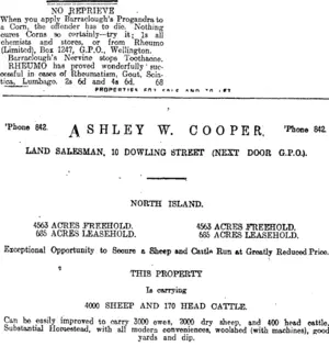 Page 6 Advertisements Column 2 (Otago Daily Times 25-5-1920)