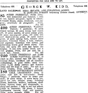 Page 7 Advertisements Column 1 (Otago Daily Times 31-7-1920)