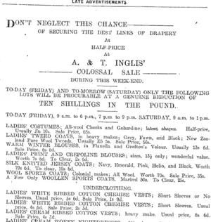 Page 7 Advertisements Column 4 (Otago Daily Times 20-8-1920)
