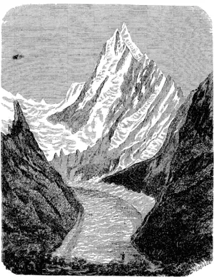 THE HOOKER GLACIER, MOUNT COOK, NEW ZEALAND. (Otago Witness, 20 August 1864)