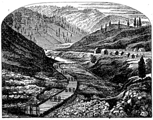 SCENE1 ON SCOTT'S RIVER, CALIFORNIA. (Otago Witness, 29 October 1864)