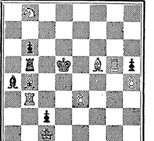WHITE.  White to play and mate in three moves. (Otago Witness, 18 May 1878)