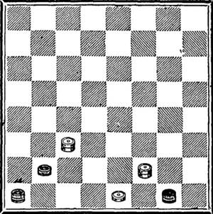 WHITE.  White to play and win. (Otago Witness, 09 February 1878)