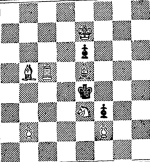 WHITE.  While to play and mate in three moves. (Otago Witness, 04 January 1879)