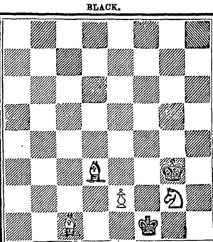 WHITE.  White to play and mate in four movei. (Otago Witness, 14 February 1880)