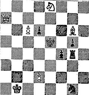 BLACK.  WHITE.  White to play and mate in three moves. (Otago Witness, 22 April 1882)