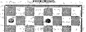 Untitled  "II , .  :» .4,'   .« ,h\,' y^w.wisjr;*)...;. ;:„„„;,, ,  t--,i- '- – .•, White ttp" play and win. ( j (J. • (Otago Witness, 31 May 1884)