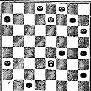 blaok (Henderson). Black to play and draw.  white (M'Oeoch). (Otago Witness, 25 October 1884)