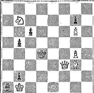 White.]  White to play and mate m three moves, (Otago Witness, 30 July 1886)