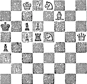 Black.]  [White.]  White to play and mate in three moves. (Otago Witness, 30 November 1893)