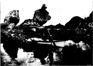 Northwood Bros, phot/j MUSHROOM ROCKS, SHOWING ST. PAULS IN THE- DISTANCE, WHANGAROA HARBOUR, AUCKLAND. (Otago Witness, 12 August 1903)