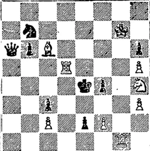 Black 8 pieces.  "White 9 pieces. (Otago Witness, 16 September 1903)
