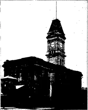 OAMARU POST OFFICE AND NEW CLOCK. TOWER. ST. PATRICK'S BASILICA, OAMARTJ.  The M'Lean clock and tower were erected out of funds bequeathed to the This striking and handsome church, built of white Oamaru stone, arrecta Hkm  people of Oamaru by the late Mr John M'Lean, of Redcastle. attention, on account of ita picturesque architecture, and is visible for • loaf;  (Photos by Hicks.) distance from the bills-. (Otago Witness, 28 October 1903)