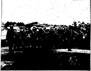 CROMWELL BAND MARCHING IN THE QUICKSTEP. (Otago Witness, 04 November 1903)