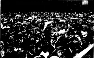 THE CROWD IN FRONT OF THE BAND ROTUNDA LISTENING TO THE MUSIC. (Otago Witness, 18 November 1903)
