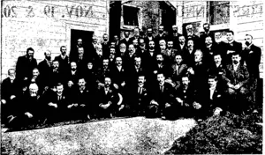 GROUP OF DELEGATES AT THE NEW ZEALAND BAPTIST UNION CONFEREIWE.AT WELLINGTON.  (Photos, by L. Daroux.) (Otago Witness, 25 November 1903)