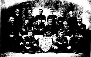 J. N. Isaacs, photo. ST. JOHN'S ASSOCIATION FOOTBALL TEAM, WELLINGTON,  Winners of Senior League Championship, and Charity Cup, 1903.  Back Row: Mr C. S. Moore (Vice-president), W. Irons, P. M'Whannel, G. Brodie, G. M'Nair, J. Boal (Linesman). Middle Row: Mr J. G. W. Aitken, M.H.R. (President), "W. Mouat, G. B. Williams, R. H. Nagle (Captain), A. Mouat. Mr G. A. Troup (Vice-president). Pbont Row: A SmeDie (Hon. Sec. and Treasurer), L. Dixon. Absent: J. T. Amies. (Otago Witness, 25 November 1903)