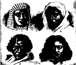 TATOOED WOMEN OF THE ASSOUAN TRIBE ON THE NILE.  The London correspondent of the New Zealand Times says:—"Genera' Robley, the we]'known authority upon Maori arts, sends me a sketch that he made of the Assouan Villagernow on view themselves at Earl's Court. The sketch shows that the married women of this tribe far up the Nile are tatooed in a manner remarkably similar to that in whach the Maori women used to be tatooed, namely on the lips and chin, and now and again on the forehead. I am trying to persuade General Robley to follow up this clue, and at the same time to take in hand a comparative study of the tatooing of all primitive races. The results might probably be surprising in the dominion of ethnography. I forgot to mention that General Robley has found on some of the earlier Egyptian mummies certain ornamental designs which have hitherto been considered purely Egyptian, but he finds that they are identical with some of the most ancient Maori patterns." (See article elsewhere in this issue.) (Otago Witness, 30 December 1903)