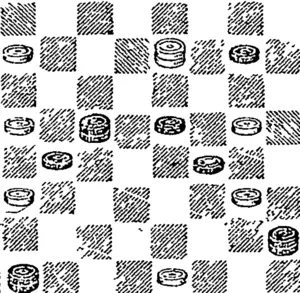 tBtACK.I  IWhite.]  Black:- 8, 15, 17, 19, kings 14, 28, 29. White :c (Otago Witness, 27 April 1904)