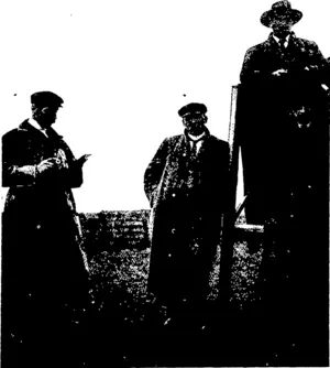 THE JUDGES AND TIMEKEEPER.  Fbom Left: Messrs John Hogg (Judge), Phil, dent (Timekeeper) W. Dalgleish (Judge), and Simon Wright (President). (Otago Witness, 04 May 1904)