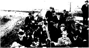 VISITORS AND RESIDENTS ON THE NEW SWITZERS BRIDGE LISTENING TO  THE SPEAKERS. (Otago Witness, 04 May 1904)