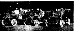 A SPLENDID SIDE OF MUTTON: WHAT CENT OTAGO CAN PRODUCE. (See opposite.)  MOTOR CAR RACE AT INVERCAR.ILL OX EASTER MONDAY.  Thirteen cars competed Mr E S' M'Kayv 16 h.p. Russell com:ng in first, and Miss A.  E. Johnstone's 16 h.p. Russell second.  ■■—Phillips Bros., photo. (Otago Witness, 13 May 1908)