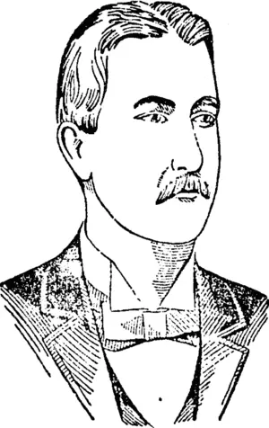 Mr. Pktrie, M.L.A (from a Photo). (Akaroa Mail and Banks Peninsula Advertiser, 26 January 1900)
