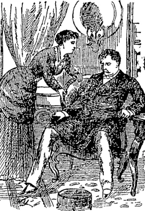 I HEARD TJtAT YOU MARRIED ME FOR MY MONEY BECAUSE YOU WERE DEEPLY IN DEB?." (Auckland Star, 04 December 1886)