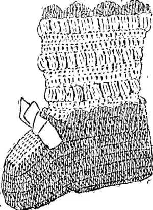 BABY'S CROCHET SOCK, WITH IMITATION SLIPPER. (Auckland Star, 19 April 1899)