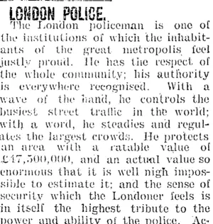 LONDON POLICE. (Clutha Leader 1-1-1904)