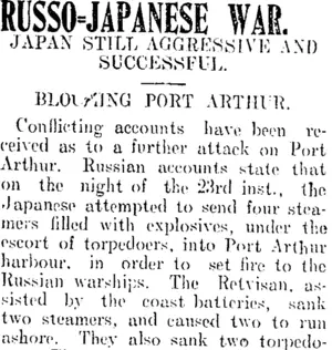 RUSSO-JAPANESE WAR. (Clutha Leader 1-3-1904)