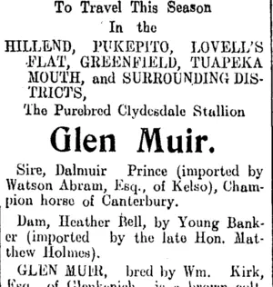 Page 6 Advertisements Column 4 (Clutha Leader 3-11-1905)