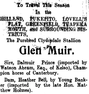 Page 2 Advertisements Column 4 (Clutha Leader 12-12-1905)