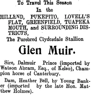Page 2 Advertisements Column 3 (Clutha Leader 29-12-1905)