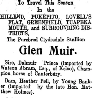 Page 2 Advertisements Column 3 (Clutha Leader 5-1-1906)